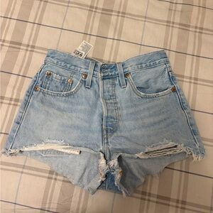 Levi's Light Blue Jean Shorts